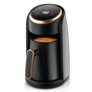 300ml 600W Portable coffee maker with Overflow Protection Automatic Shut Off Black-Gold Turkish Electric coffee Cooker