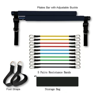 Pilates Bar Kit with Resistance Bands Set,Fitness Sport,Pull Rope,Home Gym,Bodybuilding Elastic Bands,Exercise Workout Equipment