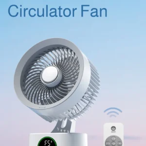 Portable Wall-Hanging Fan With Remote Control Rechargeable Usb Electric Folding Fan Nightlight Air Cooler Household Shaking