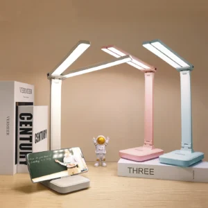 USB Desk Lamp 3 Levels Dimmable Touch Night Light USB Rechargeable Eye Protection Foldable Table Lamp For Bedroom Bedside Desk