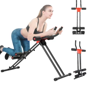 Abdominal Trainer 5-Gear Adjustment Ergonomic Design Core Exercise Adjustable Resistance Non-Slip Leg Arm Buttock Exercise Black