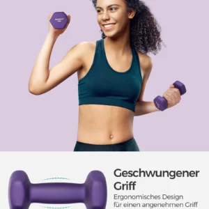 SONGMICS Dumbbell dumbbells (Set of 2 Neoprene Coating Dumbbell Set Short dumbbells Hexagon) 1KG-2KG-3KG-4KG-5KG