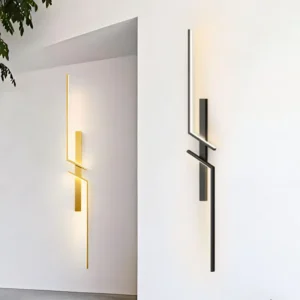 Minimalist Indoor LED Wall Lamp for Bedroom Living Room Wall Sconce for Home Decor Gold Black Interior Long strip LED Wall Light