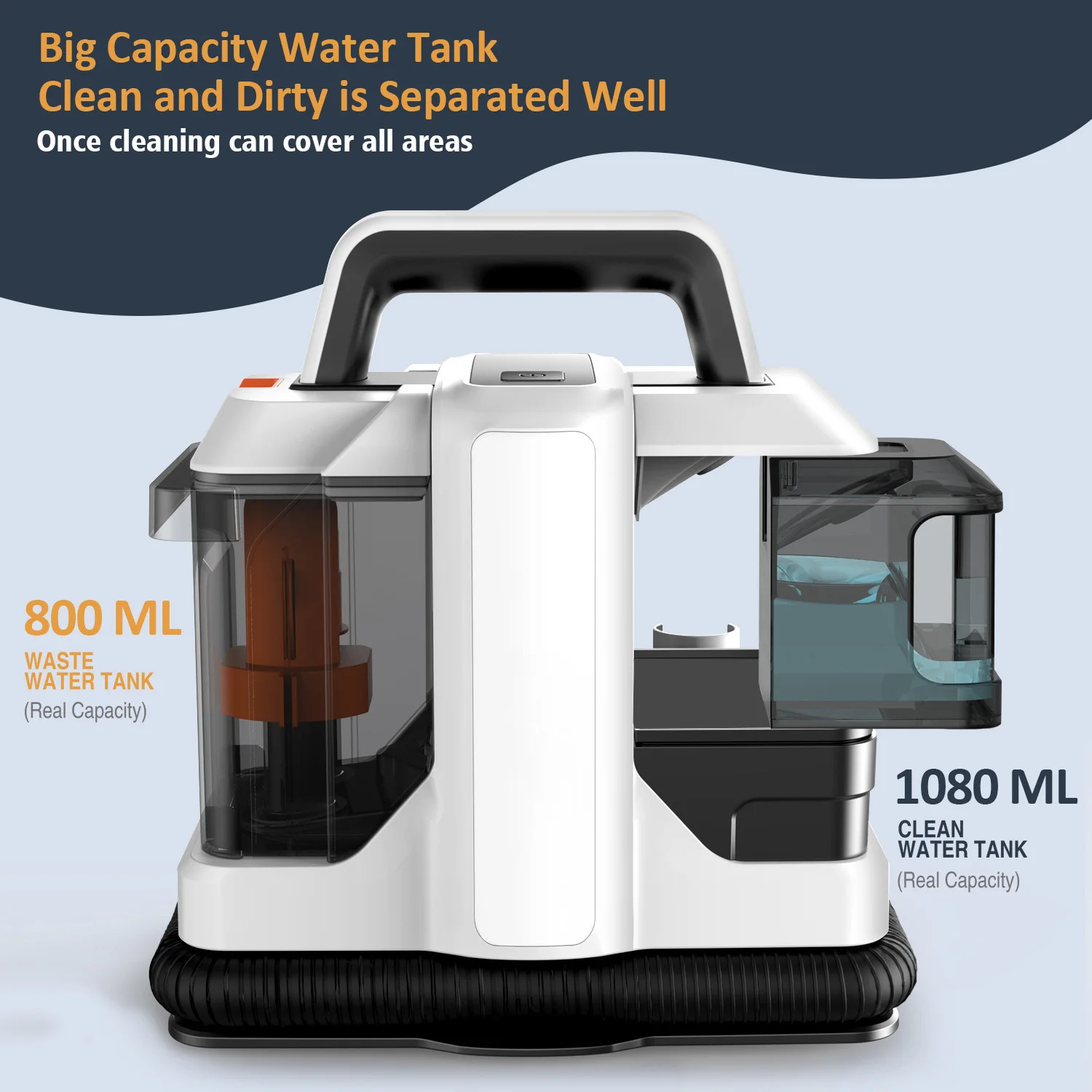 Spot Cleaner 750W 11/15KPa Handheld Carpet Cleaner for Sofa Curtain Spray Suction Integrated Machine Household Clean Machine - Image 5