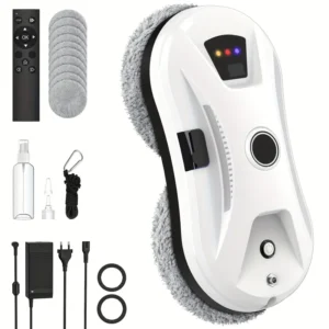 5600PA Ultra-Thin Smart Window Cleaning Robot Fully Automatic Window Cleaning Robot, High Suction Power Anti-Fall Smart Glass Cleaner, Long Endurance, Safety Design for Home, Office & Commercial Windows, High-Altitude Cleaning Machine