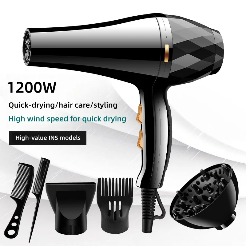 New High Wind Power Hair Dryer With Hot And Cold Constant Temperature Quick Drying Hood, Household Hair Salon Hair Dryer Tube - Image 2